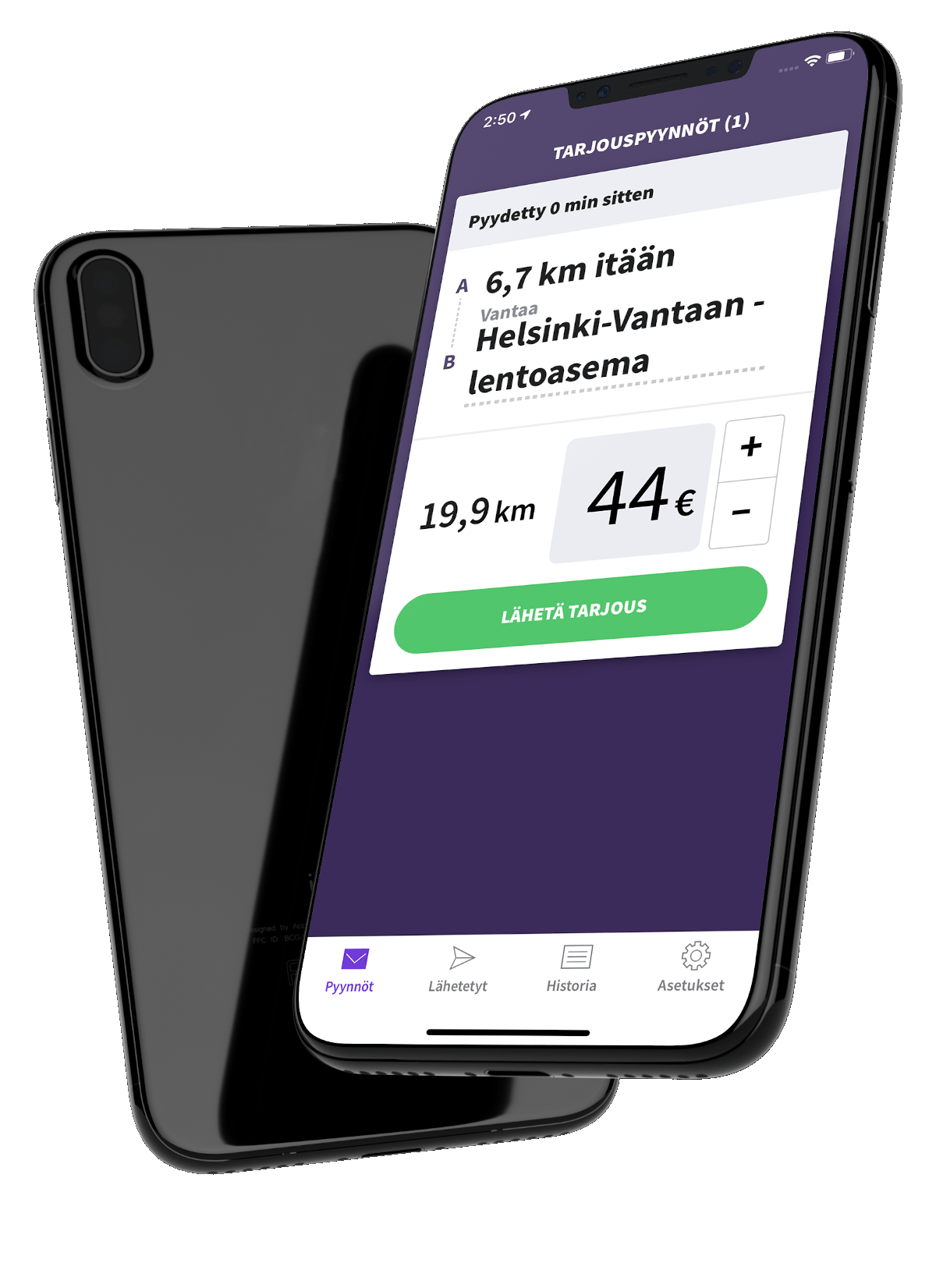 Pääkaupunkiseudun kyytitilaukset suoraan puhelimeesi